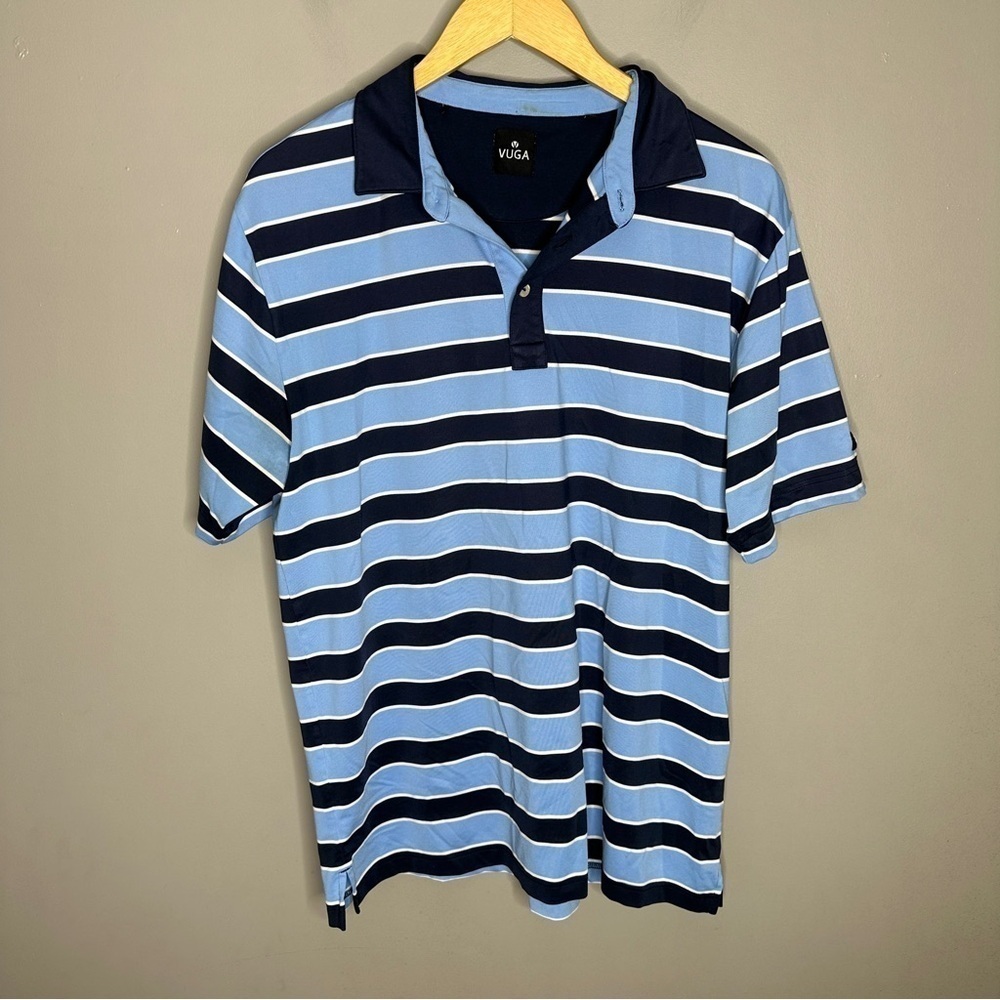 VUGA Striped polo golf shirt